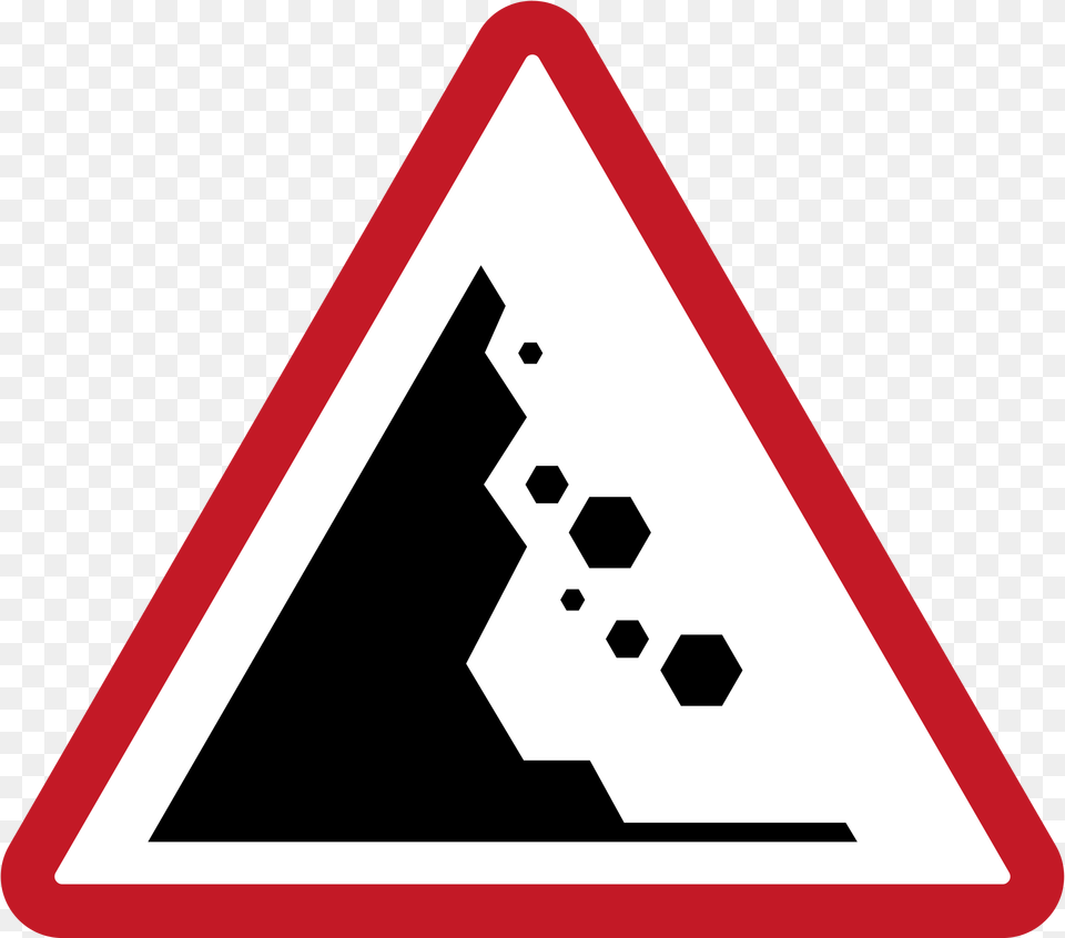 Clip Art File Philippines W L Beware Of Falling Rocks Sign, Symbol, Triangle, Road Sign Free Png