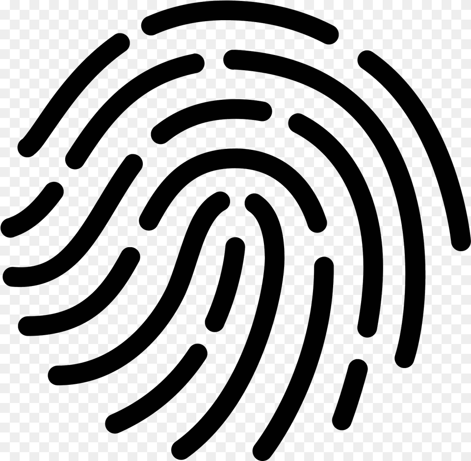 Clip Art Fingerprint Icons White Fingerprint Icon, Gray Free Transparent Png