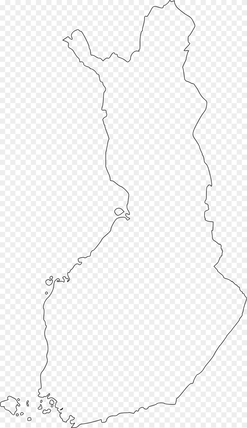 Clip Art Finland Map Outline Finland Map Gray Free Transparent Png