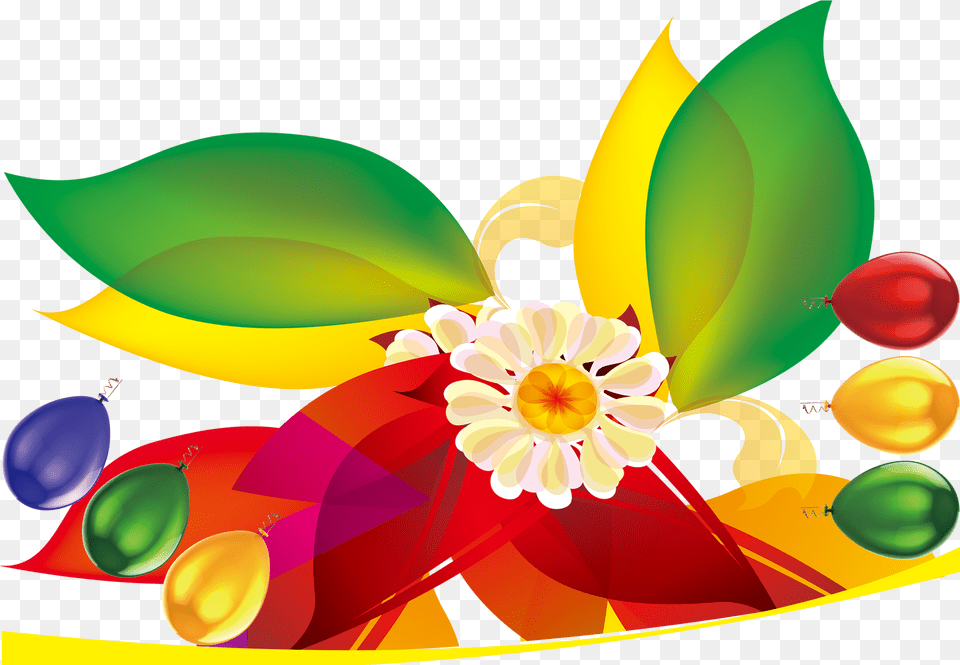 Clip Art Floral Design Colorful Balloon Floral Design, Graphics, Floral Design, Pattern, Flower Free Png Download