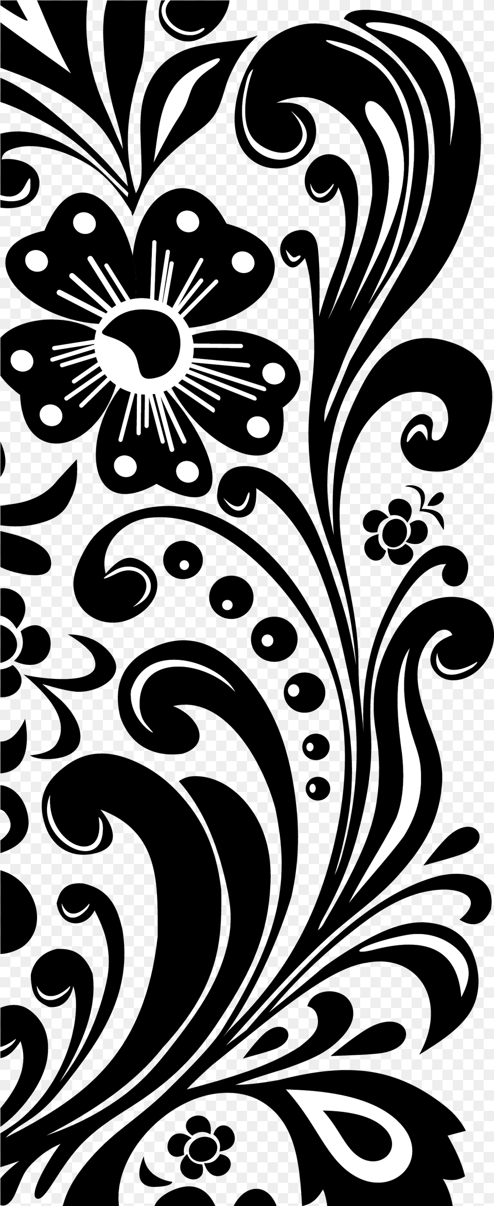 Clip Art Flower Border Black And White, Floral Design, Graphics, Pattern, Animal Png