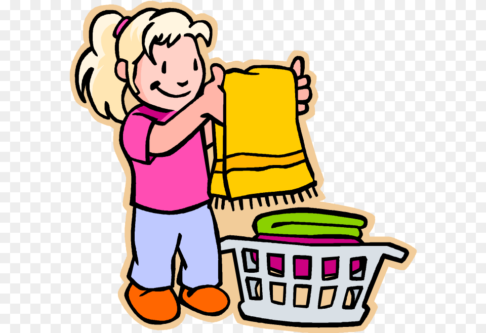 Clip Art Folded Clothes Clipart Laundry Clip Art, Person, Washing, Cleaning, Baby Free Png Download
