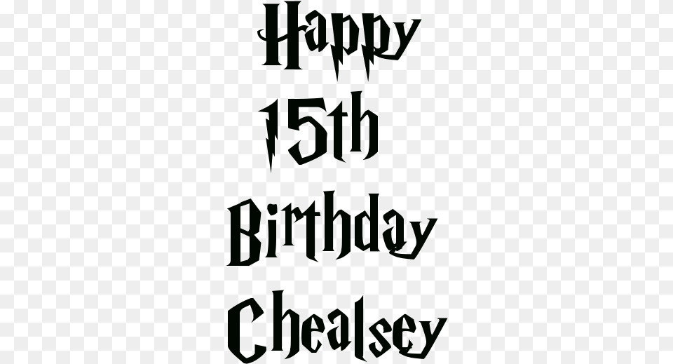 Clip Art Font Generator Harry Potter Happy Birthday Script, Text, Green Free Transparent Png