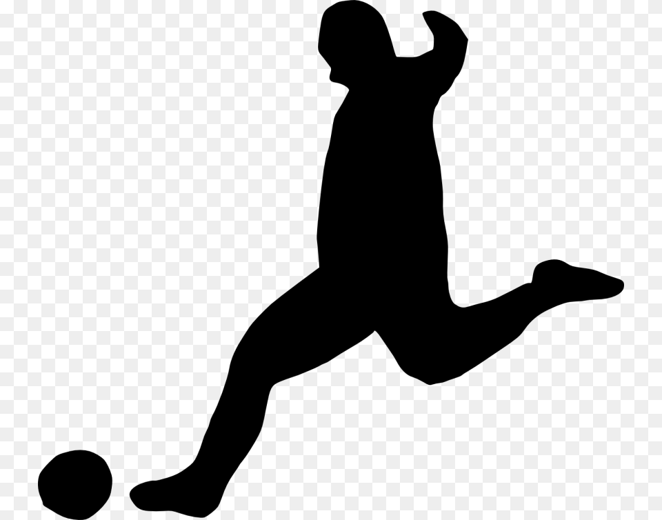 Clip Art Football Player Silhouette Clipart Transparent Silhouette Football Clipart, Person, Ball, Handball, Sport Free Png