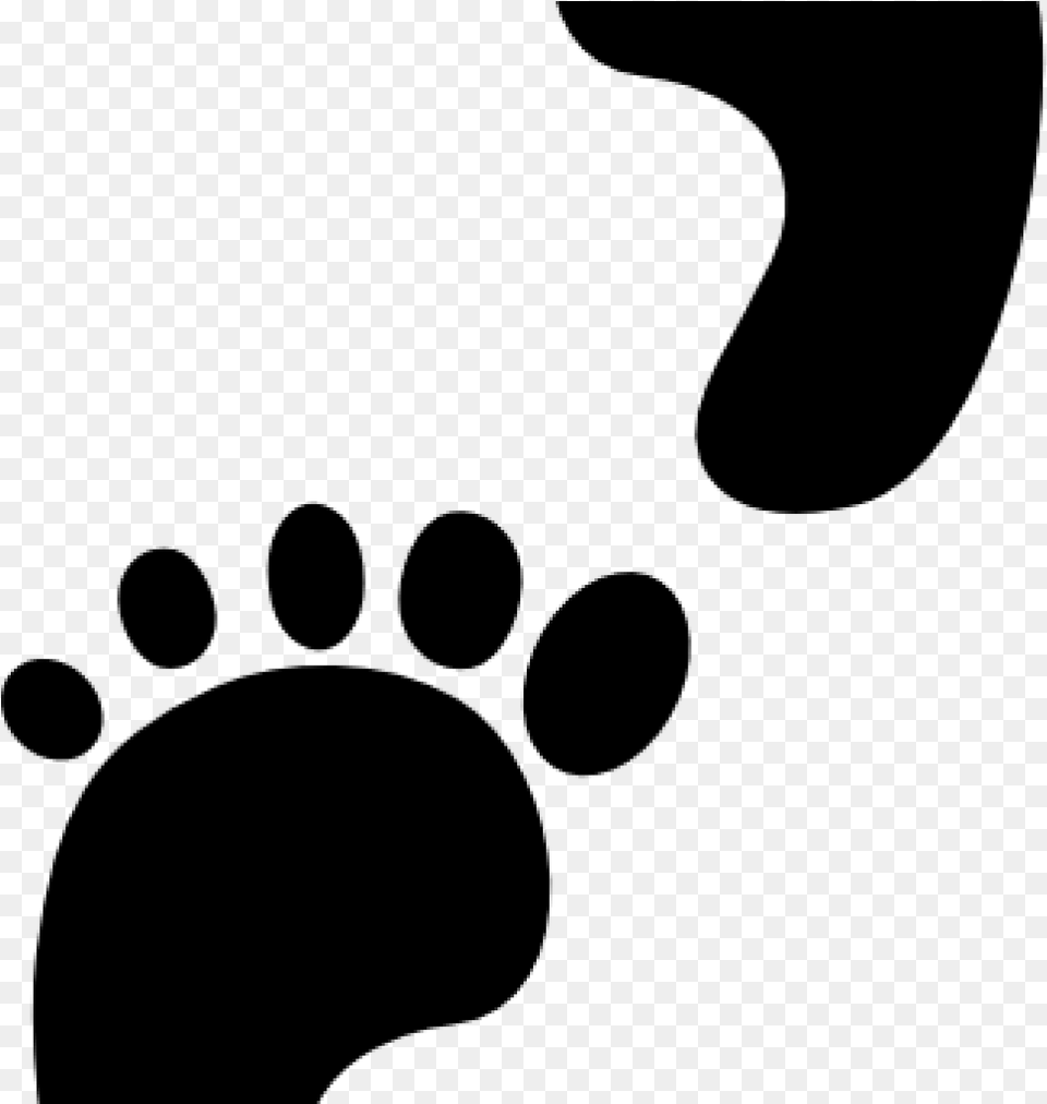 Clip Art Footprints Cartoon Footprints Clipart Clipart Footprint, Gray Png Image