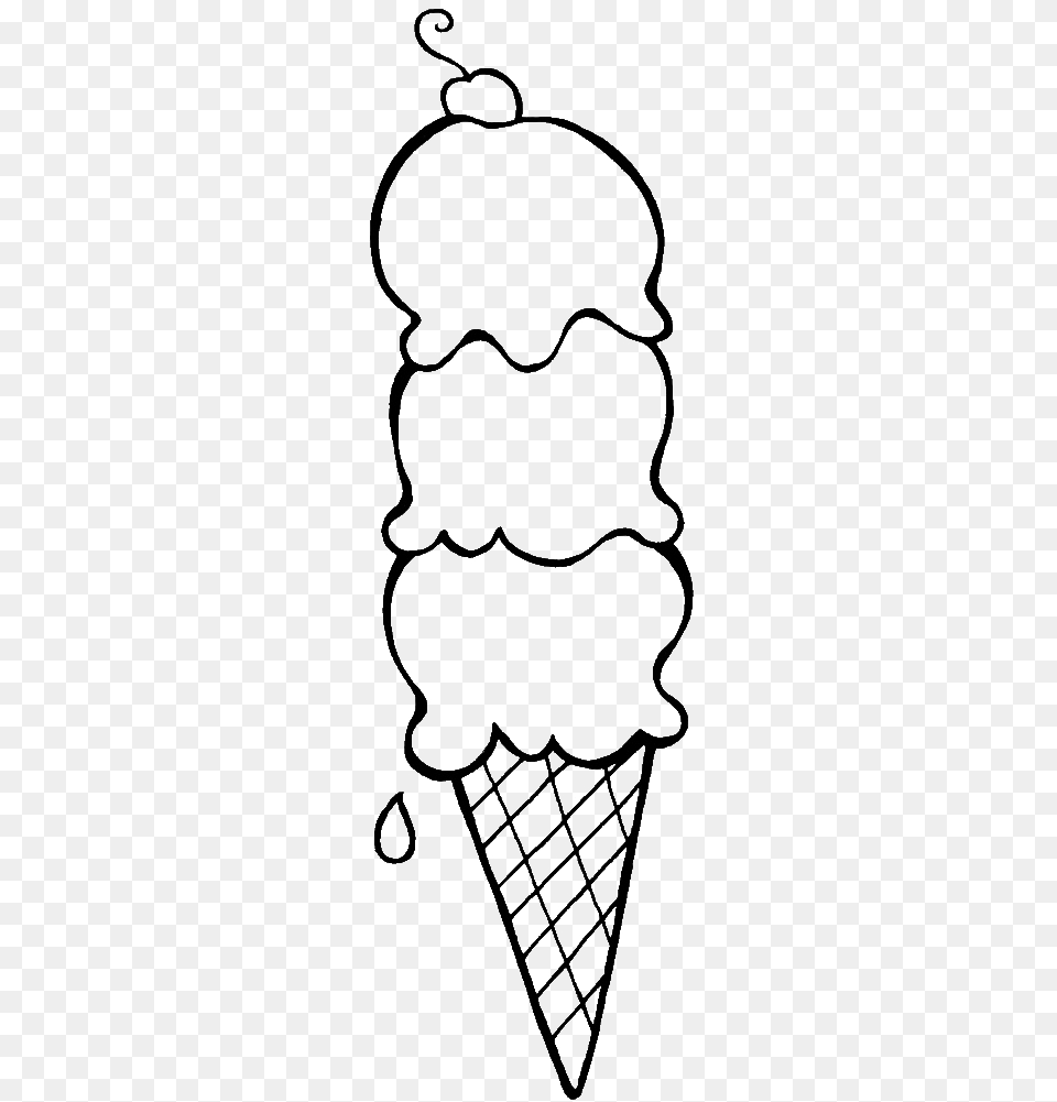 Clip Art On Melbournechapter Coloring Pages Easy Ice Cream, Stencil, Person Free Png Download
