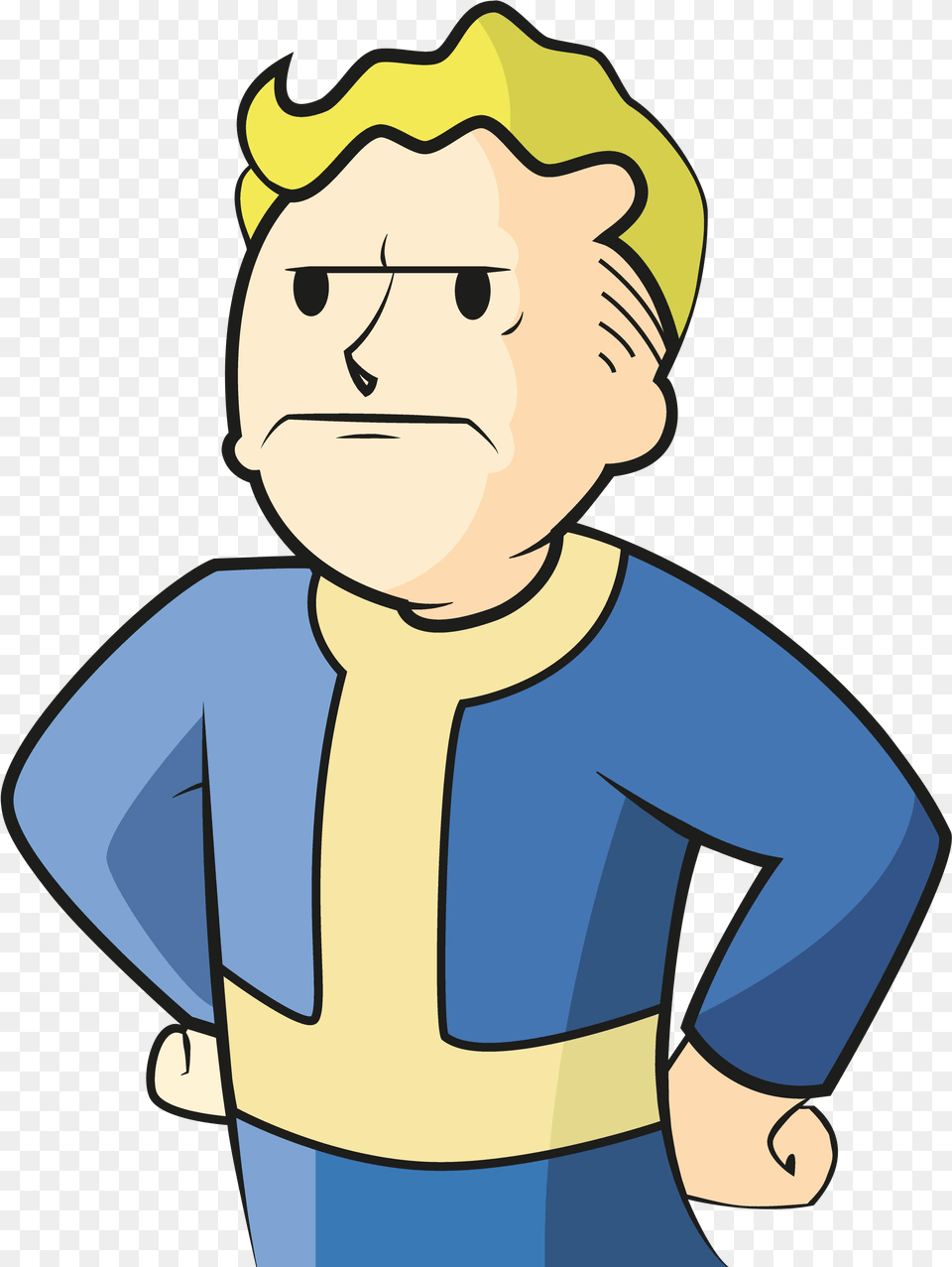 Clip Art Free Library Generous Person Fallout Angry Vault Boy, Baby, Cartoon, Face, Head Png Image