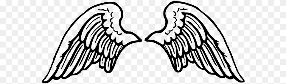 Clip Art Freeuse Angels Wings At Getdrawings Com Cartoon Angel Wings, Gray Free Png