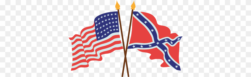 Clip Art Freeuse Civil War At Getdrawings Crossed American And Confederate Flags, American Flag, Flag Free Png Download