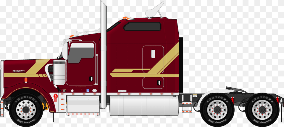 Clip Art Freeuse Download W L Sleeper Class Tractor Drawings Of Tractor Trailer Trucks, Trailer Truck, Transportation, Truck, Vehicle Free Png