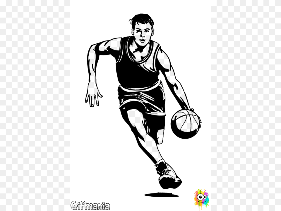 Clip Art Freeuse Library Basketball Player Basketballer Dibujo De Jugador De Baloncesto, Adult, Male, Man, Person Free Png