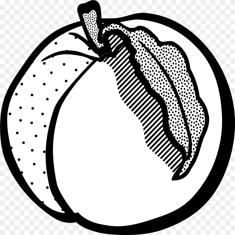 Clip Art Freeuse Library Peach Clipart Line Art Frames Peach Clipart Black And White, Food, Produce, Clothing, Fruit Png Image