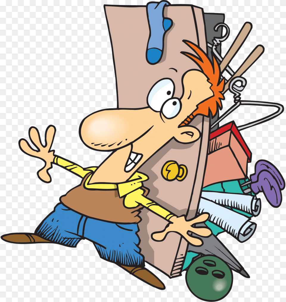 Clip Art Freeuse Stock Garage Sales Download Best Trying To Close A Door, Cleaning, Person, Book, Comics Free Transparent Png