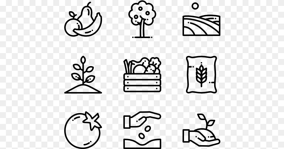 Clip Art Garden Icons Vector Harvesting Icon, Gray Free Transparent Png