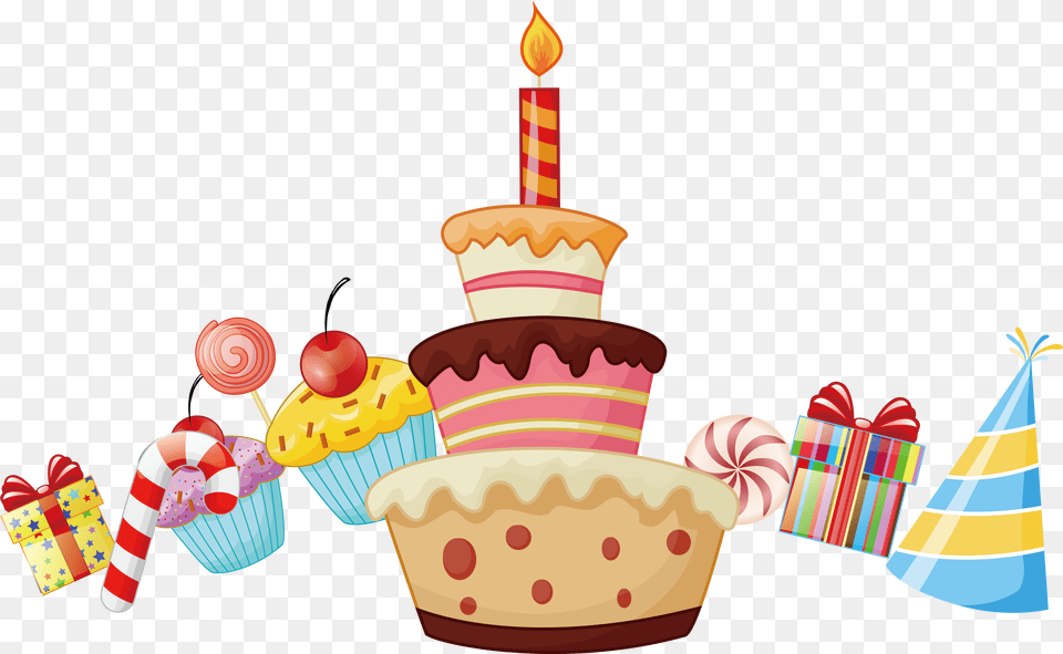 Clip Art Gifts Cake Box Happy Birthday Cartoon, Dessert, Clothing, Cream, Cupcake Free Transparent Png