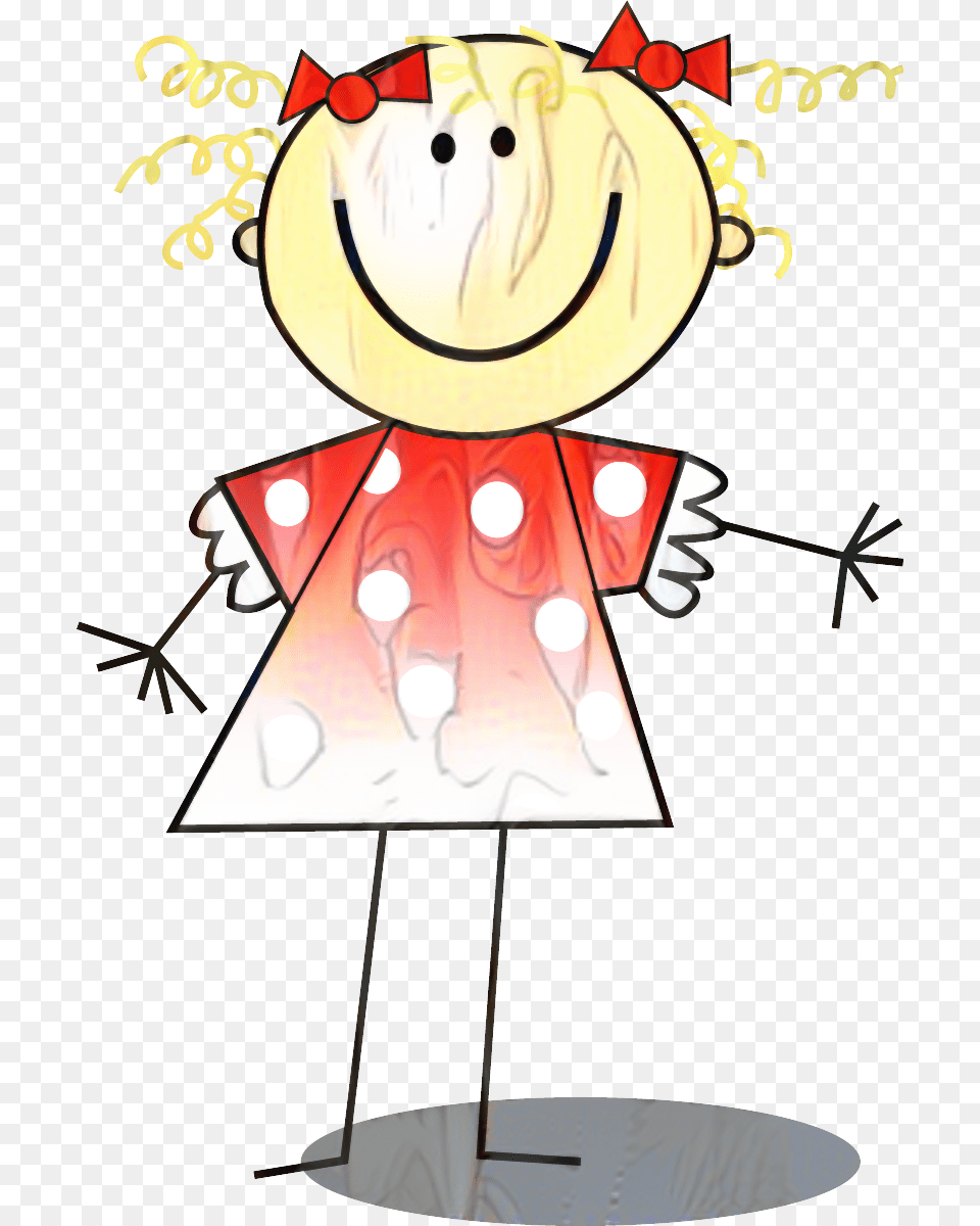 Clip Art Girl Drawing Cartoon Smile Polka Dot Clipart, Book, Comics, Publication, Lamp Free Transparent Png