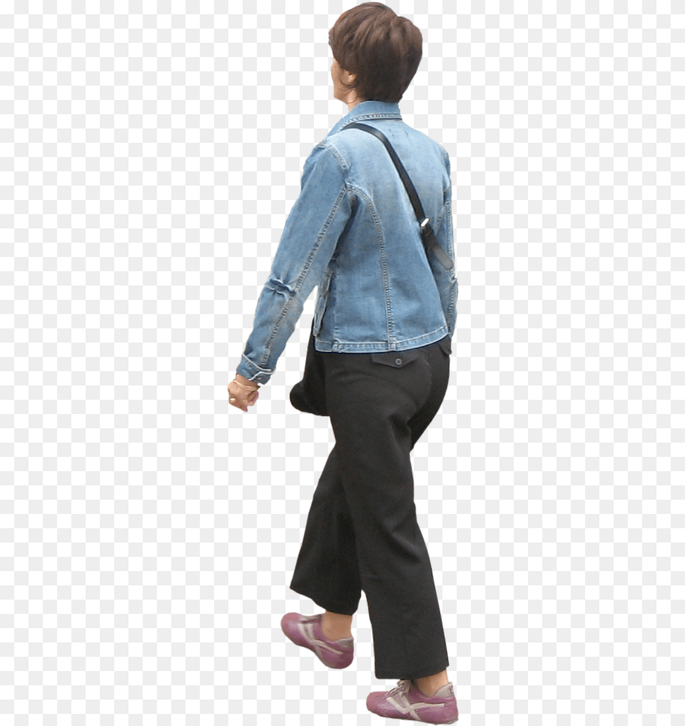 Clip Art Girl Walking Upstairs Person Walking Away, Pants, Jacket, Footwear, Shoe Png