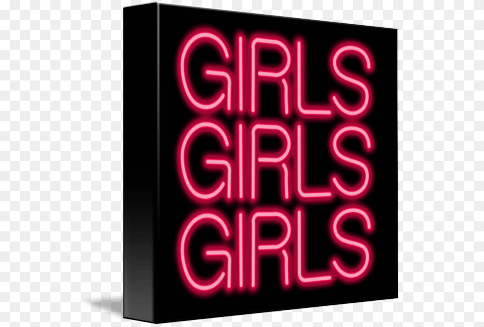 Clip Art Girls Girls Girls Neon Sign Electronic Signage, Light, Scoreboard Free Png