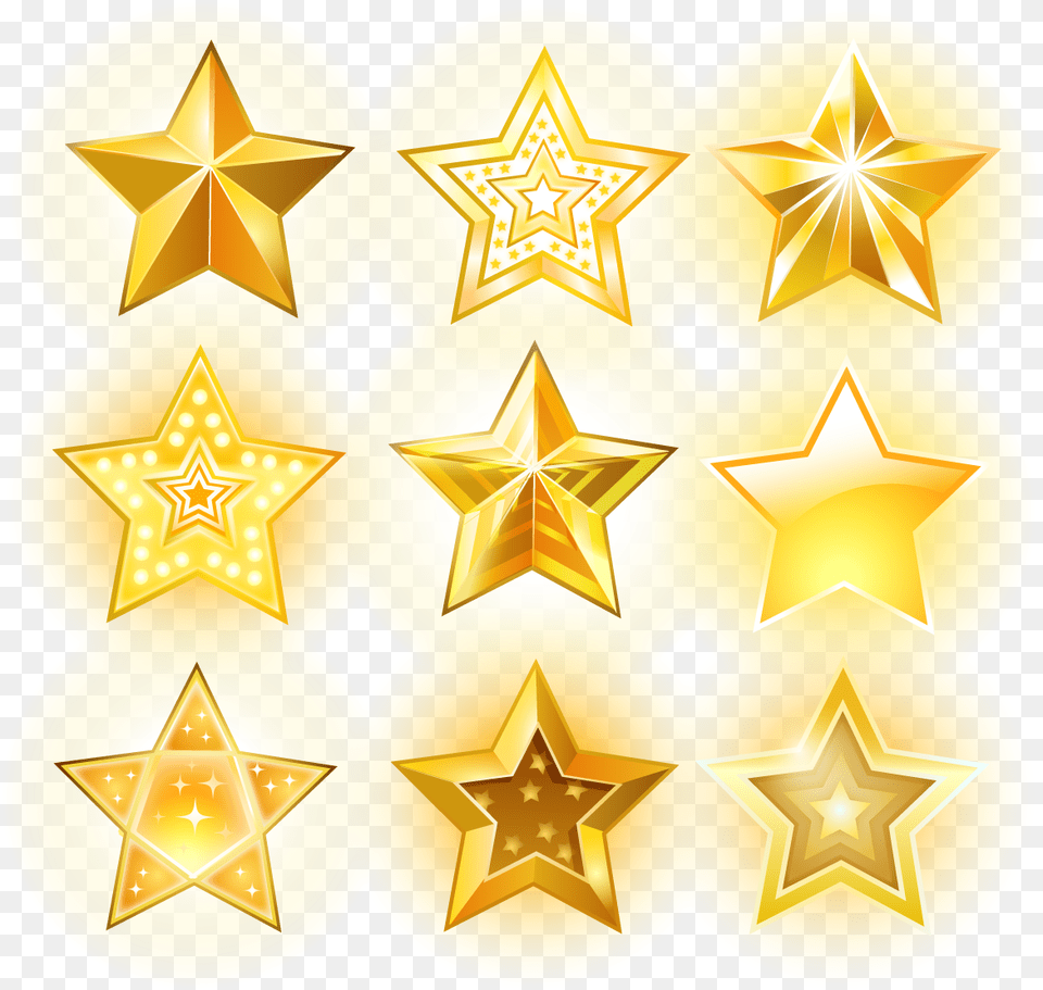 Clip Art Glowing Stars Tom Welling And Kane, Star Symbol, Symbol, Gold Png Image