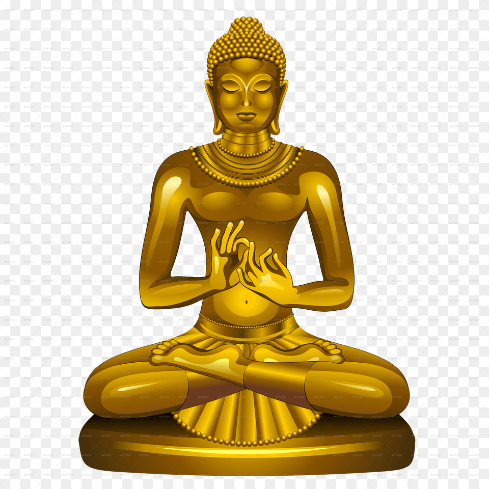 Clip Art Gold Buddha Statue Siddhartha Gautama Lord Buddha, Prayer, Adult, Female, Person Free Png Download