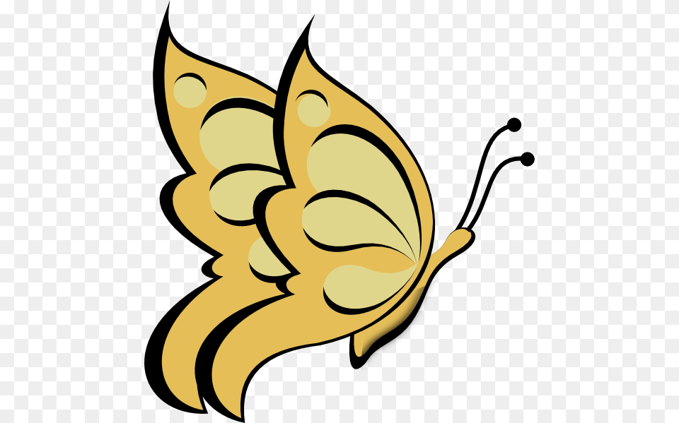 Clip Art Gold Butterfly, Plant, Leaf, Graphics, Produce Png Image