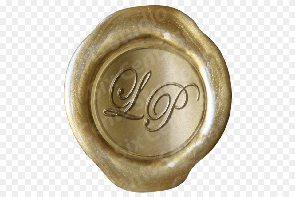 Clip Art Gold Lp Script Gold Wax Seal Letters, Bronze, Wax Seal, Machine, Wheel Free Png
