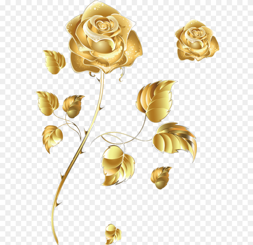 Clip Art Golden Color Flowers Gold Roses, Plant, Pattern, Graphics, Flower Free Transparent Png