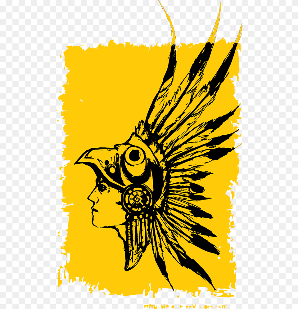 Clip Art Guerrero Azteca Clipart Aztec Headdress Tattoo, Animal, Beak, Bird, Invertebrate Free Png Download