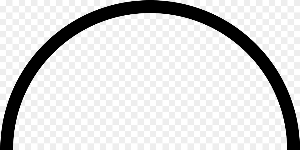 Clip Art Half Circle, Gray Png