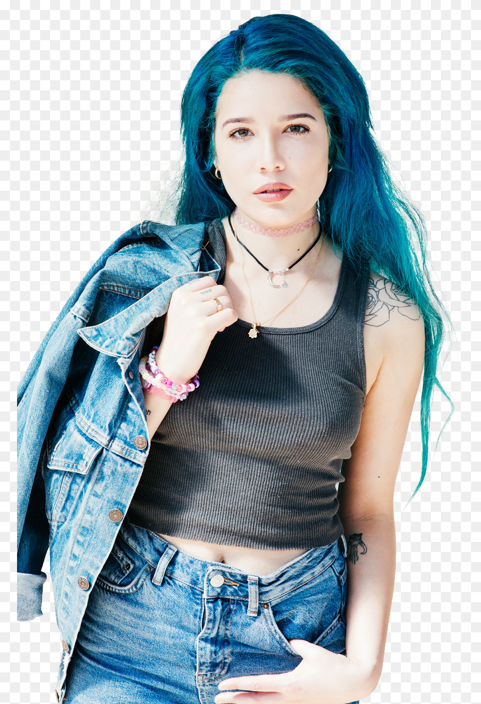 Clip Art Halsey With Long Hair Halsey, Clothing, Pants, Woman, Adult Png