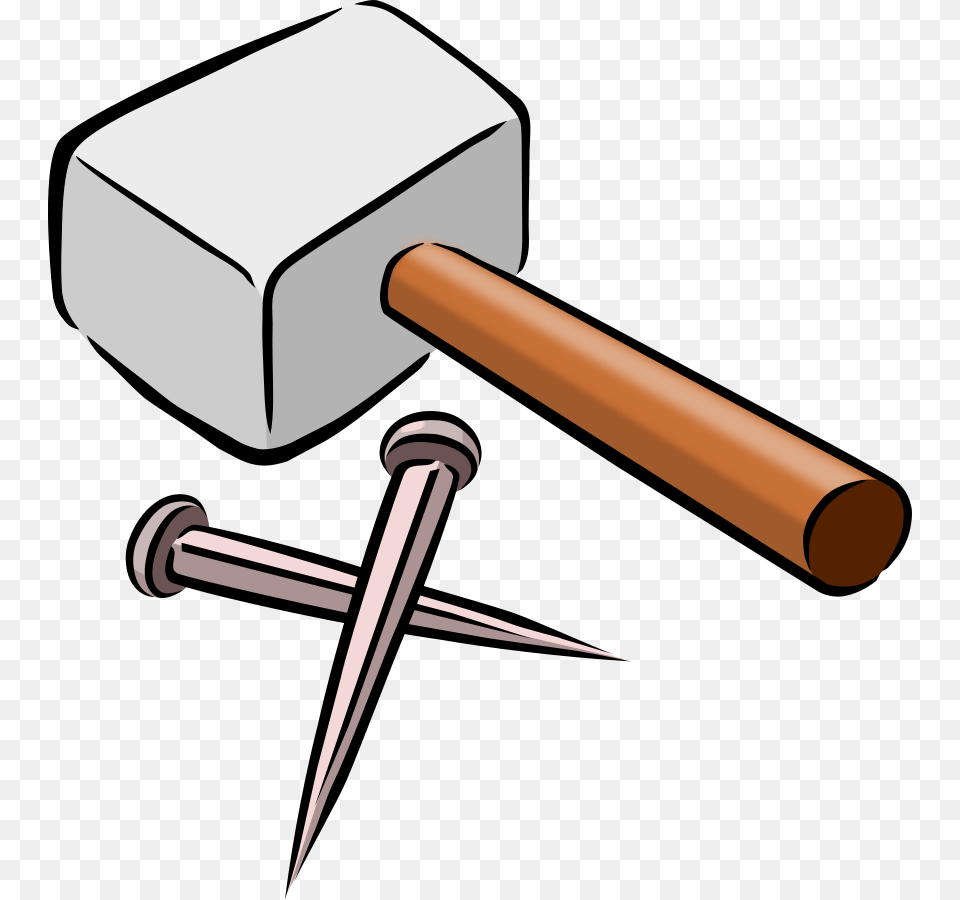 Clip Art Hammer, Device, Tool, Cross, Symbol Free Png Download