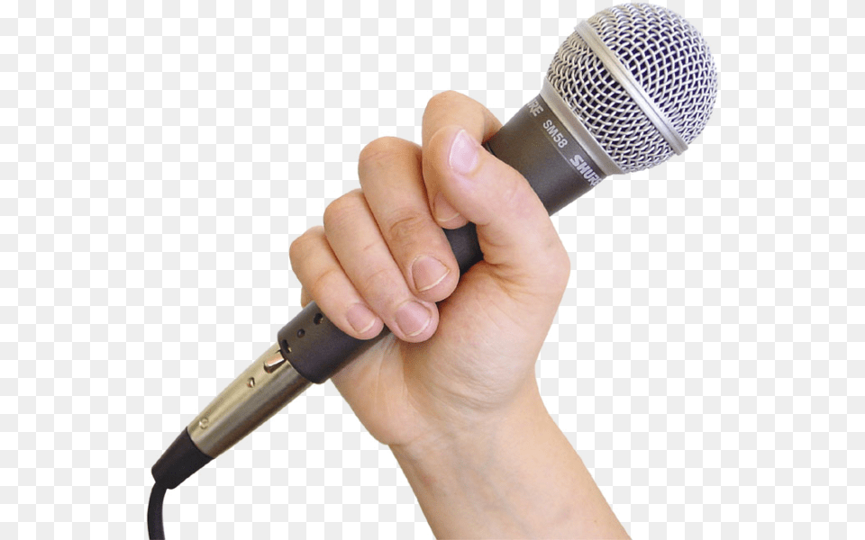 Clip Art Hand Holding Mic Hand With Microphone, Electrical Device Png Image