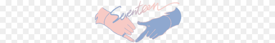 Clip Art Hands Pink Blue Support Campaign On Twitter Seventeen Kpop Logo Transparent, Body Part, Hand, Person, Finger Free Png