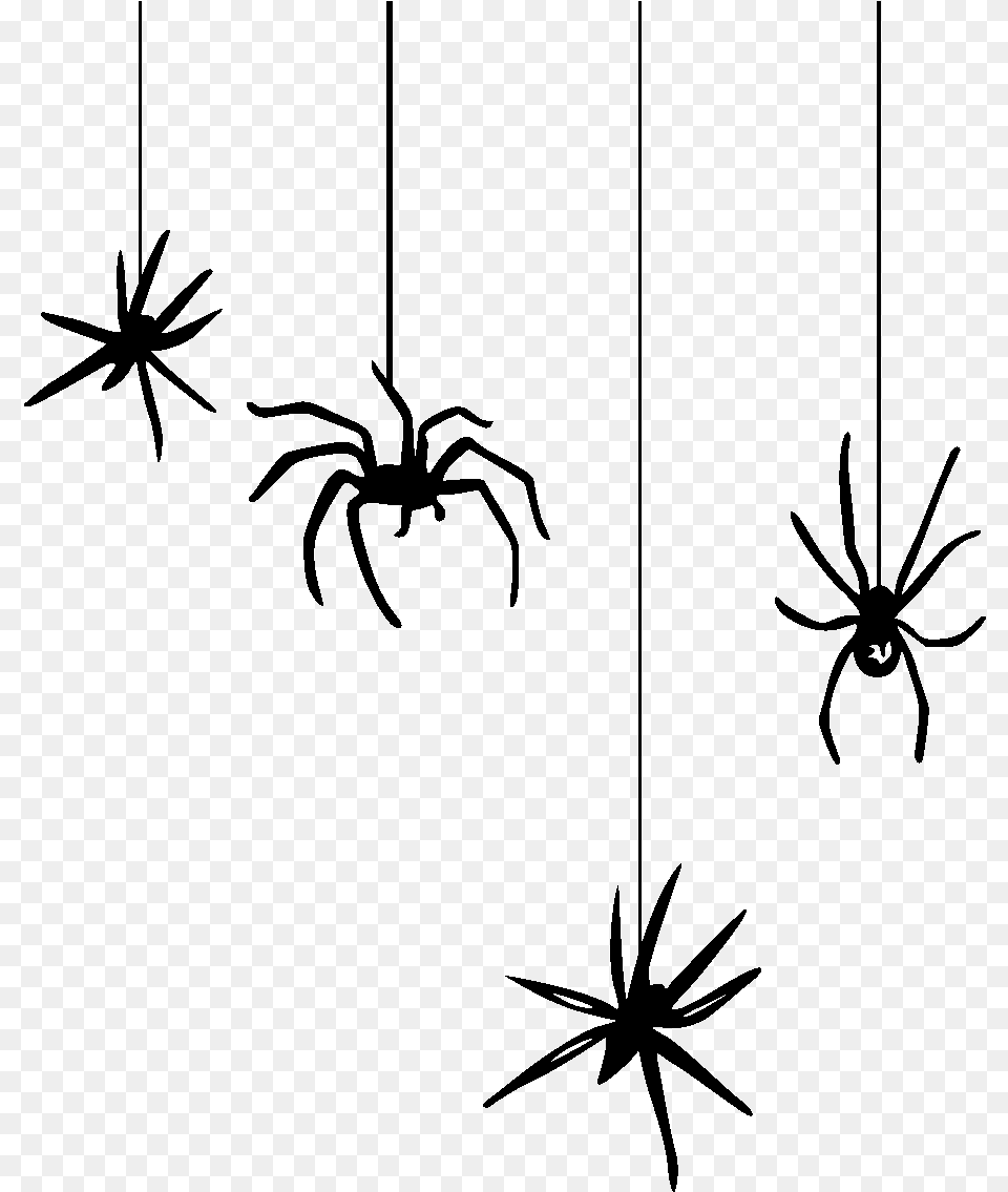 Clip Art Hanging Spider Clip Art Halloween Spider Transparent Background, Gray Png