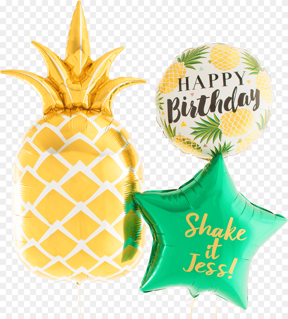 Clip Art Happy Birthday Pineapple Pineapple, Food, Fruit, Plant, Produce Png