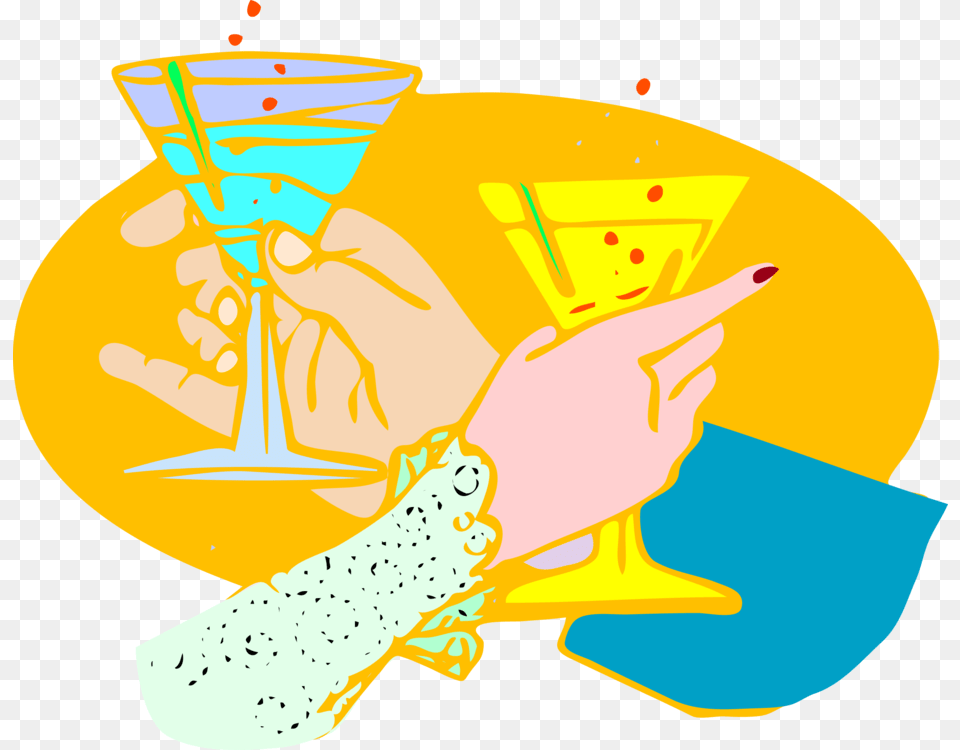 Clip Art Happy Hours Cocktail Party Vector, Glass, Baby, Person, Alcohol Free Png Download