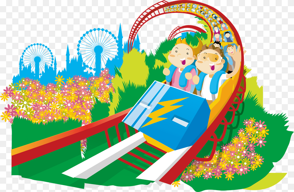 Clip Art Happy Transprent Roller Coaster Kid Illustration, Machine, Wheel, Amusement Park, Fun Free Png