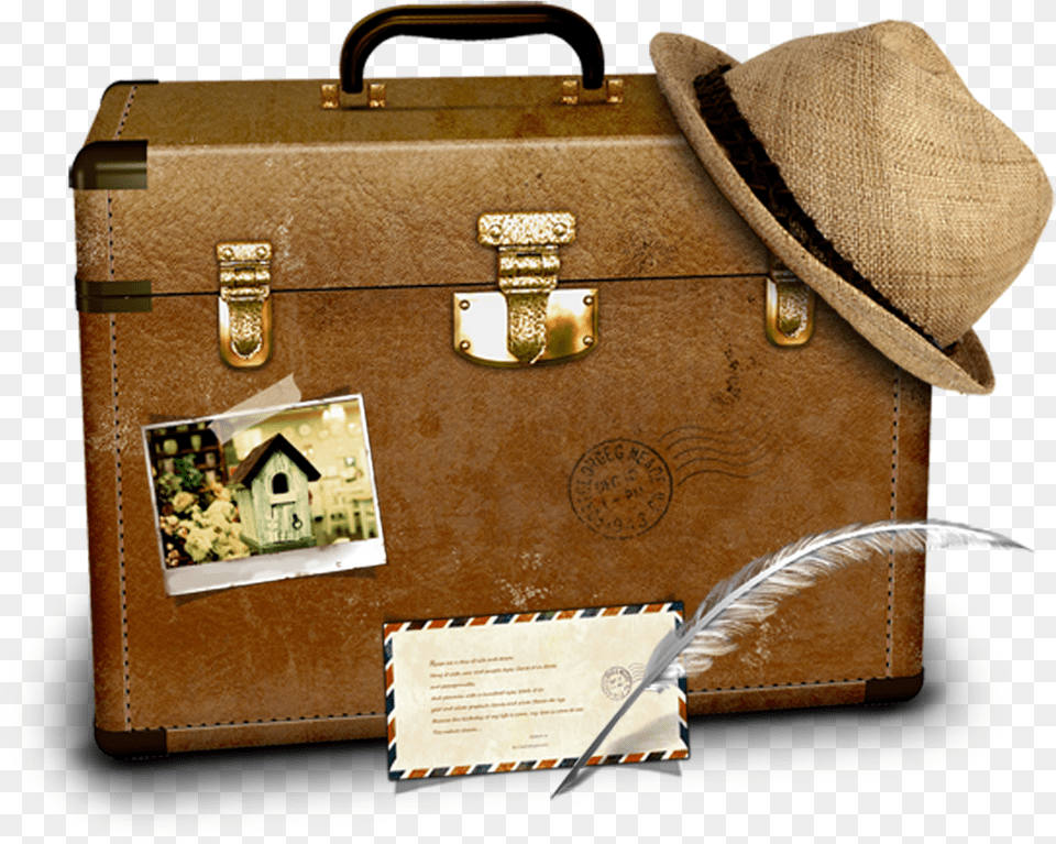Clip Art Hat Suitcase Suitcase, Clothing, Bag, Accessories, Handbag Png
