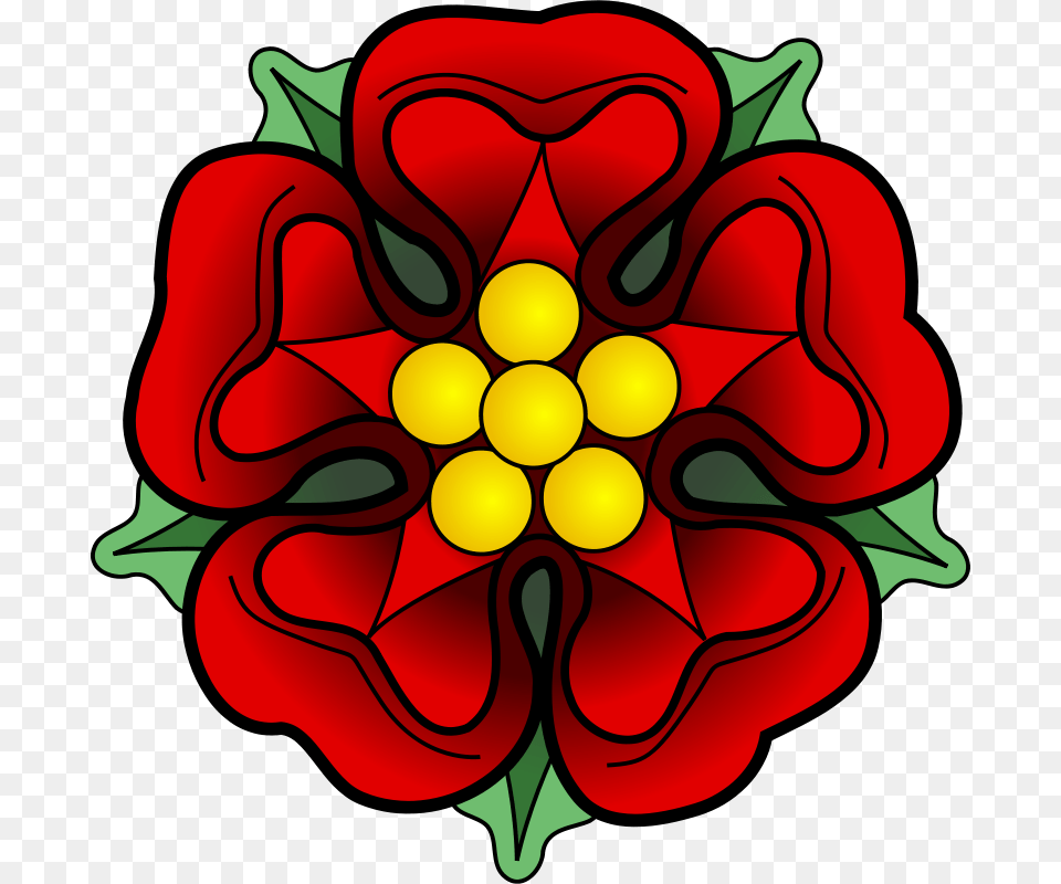 Clip Art Heraldic Rose, Flower, Dahlia, Plant, Floral Design Free Png Download