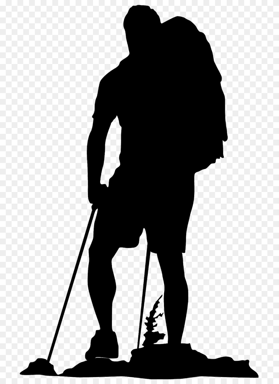 Clip Art Hiking Backpacking Vector Graphics Silhouette, Person, Walking, Adult, Male Free Png Download