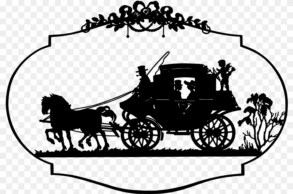 Clip Art Horse And Carriage Silhouette Clip Art Fairy Tales, Spoke, Machine, Wheel, Transportation Free Png