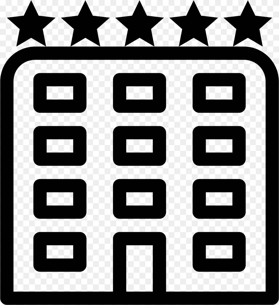 Clip Art Hotel 5 Star Hotel Icon, Gray Free Transparent Png