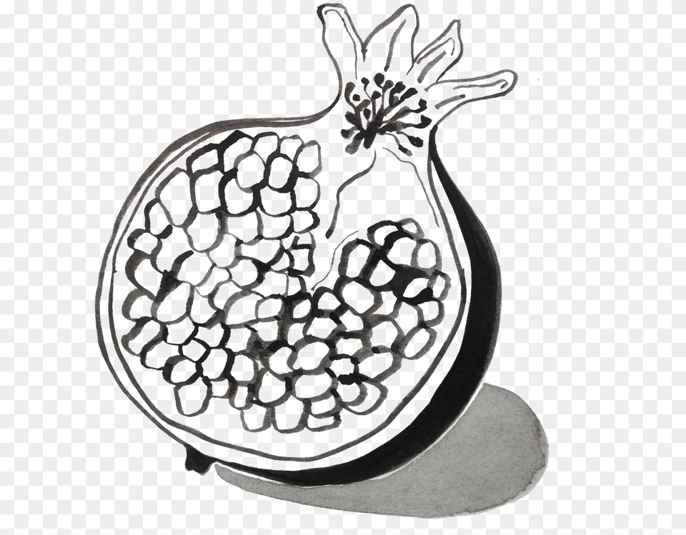 Clip Art How To Draw A Pomegranate Pomegranate Illustration Black And White, Accessories, Earring, Jewelry, Pendant Free Png