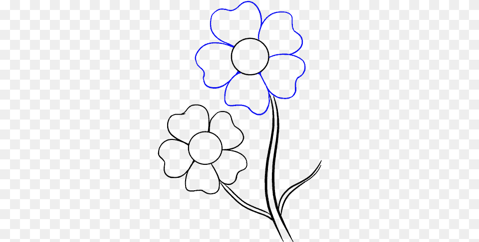 Clip Art How To Draw Flowers Drawing Of Flowers Easy, Anemone, Flower, Plant, Light Free Png