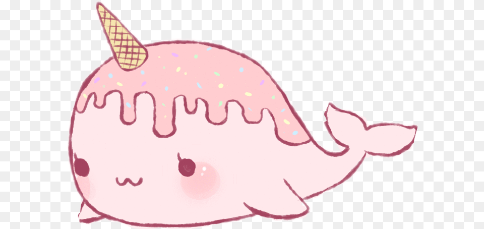 Clip Art Icecream Pink Cute Animal Transparent Narwhal Cute, Baby, Person, Mammal Png Image