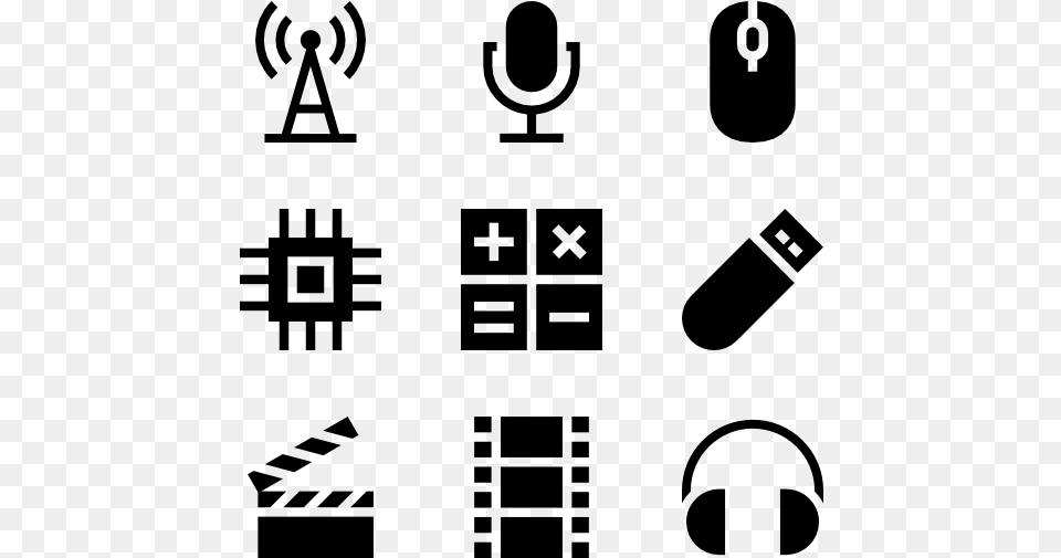 Clip Art Icons Solid Electronic Radio Icon Vector, Gray Free Transparent Png