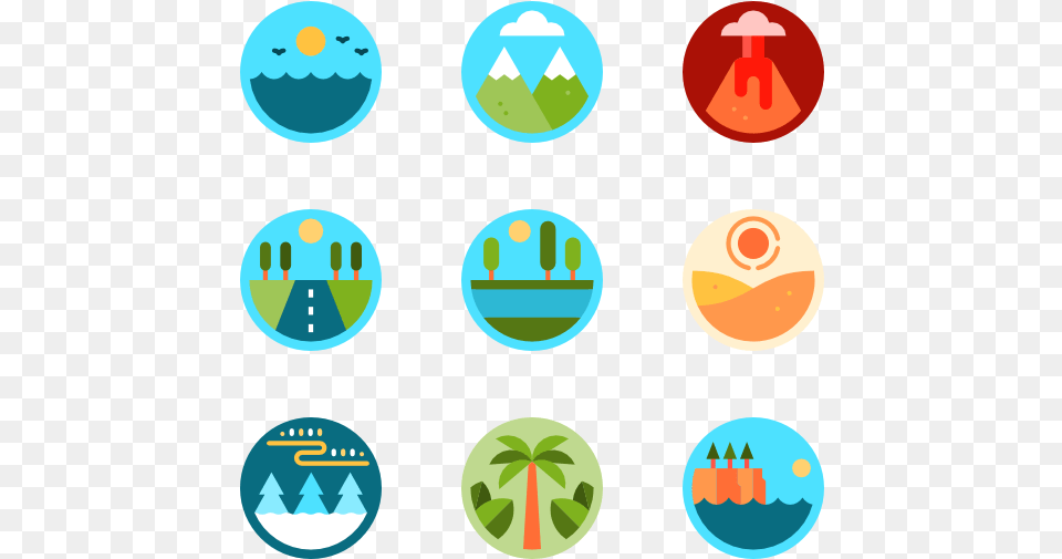 Clip Art Icons Landscapes Landscapes Icons, Logo Free Png Download