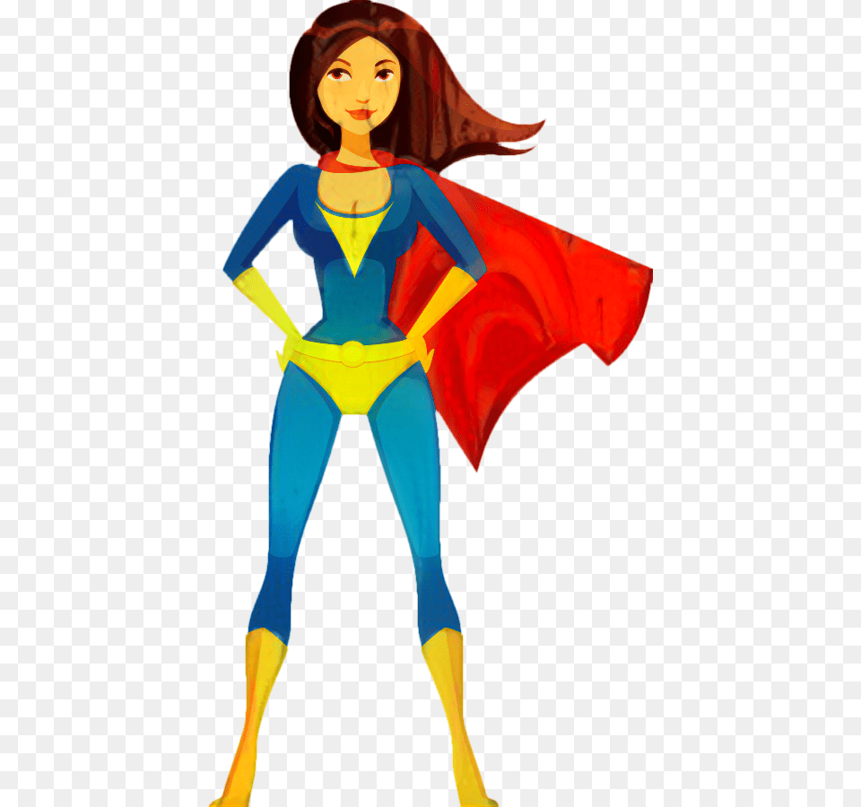 Clip Art Illustration Superhero Vector Graphics Portable Super Hero Woman, Cape, Clothing, Adult, Person Png Image