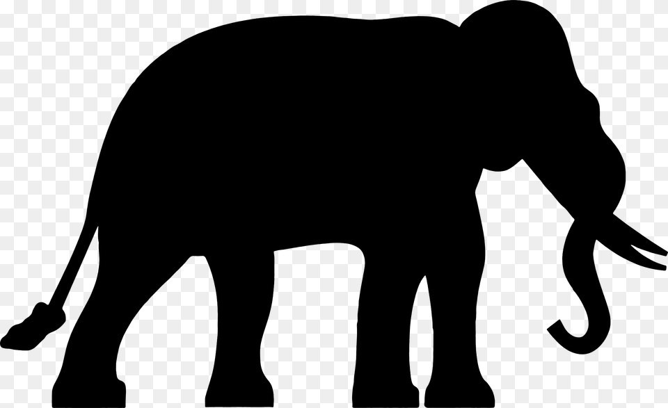 Clip Art Illustration Vector Graphics Image Silhouette Simple Silhouette Of An Elephant, Gray Free Png Download