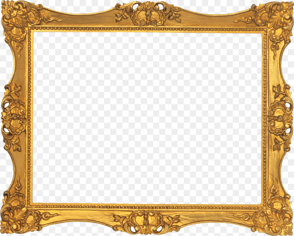 Clip Art Index Of Molduras Antique Gold Frame Transparent, Mirror Free Png